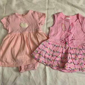 Euc bundle of 2 bunny onesie outfits
